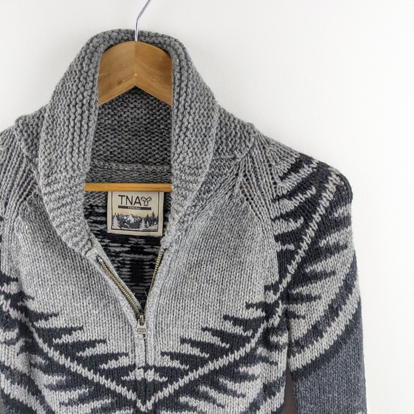 Aritzia TNA Lambswool Zip Cardigan - Picture 2 of 8